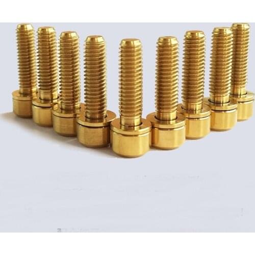 New 4pcs M5 X 16mm Titanium Alloy Bolt Screw with Washers For Bike Bicycle Modification