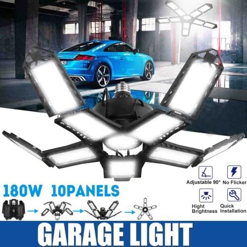 300W Deformable Industrial Lighting E27 Led Fan Garage Light Super Bright 18000LM 2835 Led High Bay Industrial Lamp for Workshop