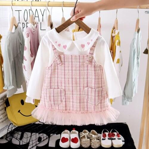 Melario Baby Girls Dress Autumn Winter Kids Infant Plaid Long Sleeve Dresses + Bag Suit Newborn Clothes Children Princess Dress