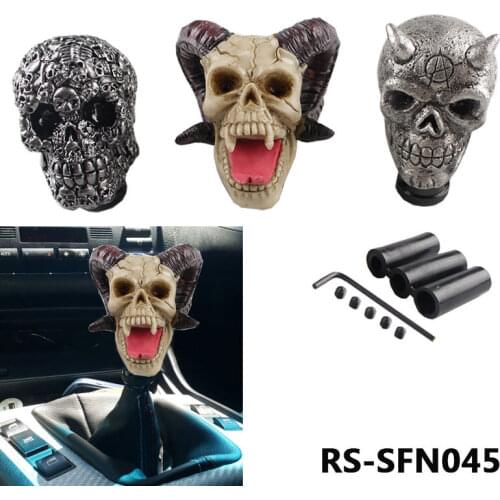Gear Shift Knob Skull Head Universal Car Truck Manual Stick Gear Shift Knob Lever Shifter Resin Shift knob Lever Stick SFN045