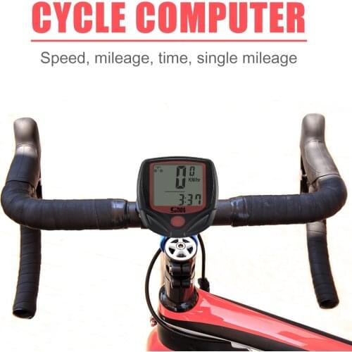 SUNDING Waterproof MTB Bike Wire Code Table Cycling LCD Display Stopwatch Exercise Timer Bicycle Riding Speedometer Odometer