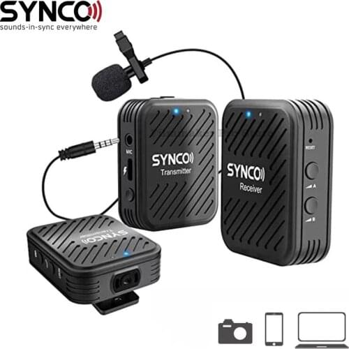 SYNCO G1 G1A1 G1A2 Wireless Lavalier Microphone System for Smartphone Laptop DSLR Tablet Camcorder Recorder VS BOOMX-D