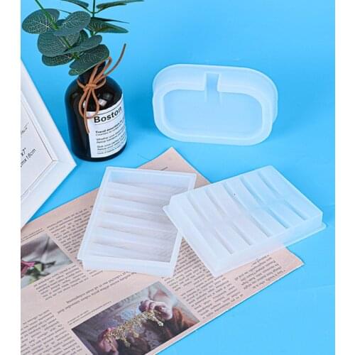 1PC Soap Dish Storage Tray Silicone Molds Crystal Epoxy Resin Soap Holder Model DIY Handmade Making Crafts