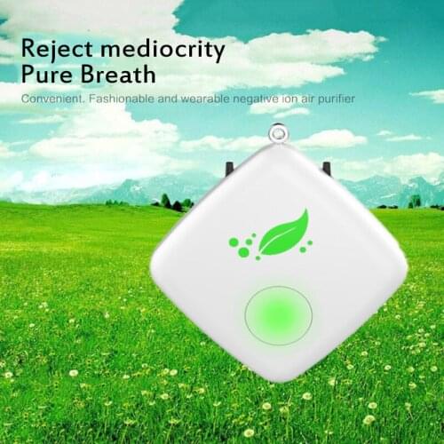 1 Pcs USB Portable Necklace Negative Ion Air Purifier Durable Smoke Removal Travel Air Purification Equipment Easy To Carry