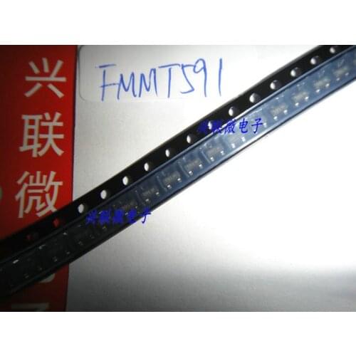 10pcs/Lot In Stock 100% New&original FMMT591 591 1A/60V PNP SOT-23