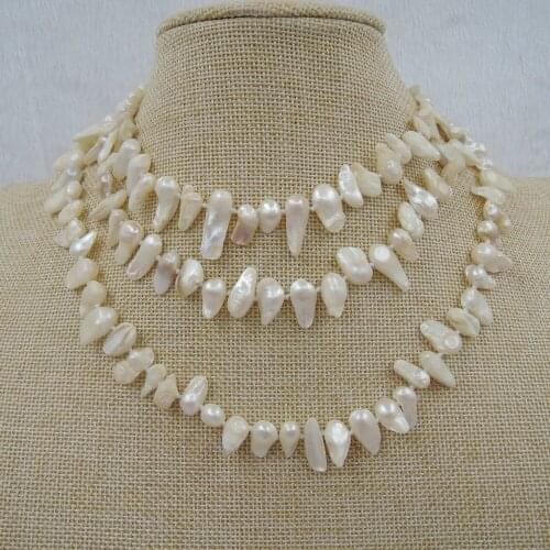 100% NATURE FRESHWATER PEARL LONG NECKLACE,BAROQUE PEARL-120 CM