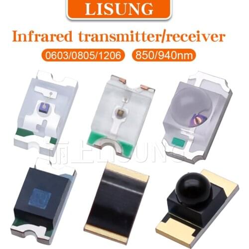 1000pcs/bag Smd 0603 0805 1206 IR Ball head Infrared Photosensitive Receiver Infrared Transmitter 850nm 940nm Lamp