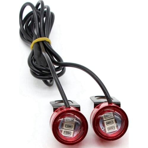 12V Motorcycle LED Eagle Eye Spot Light Strobe Hawkeye Flash Lights Motorbike DRL Running Lamp Accessories 2Pcs