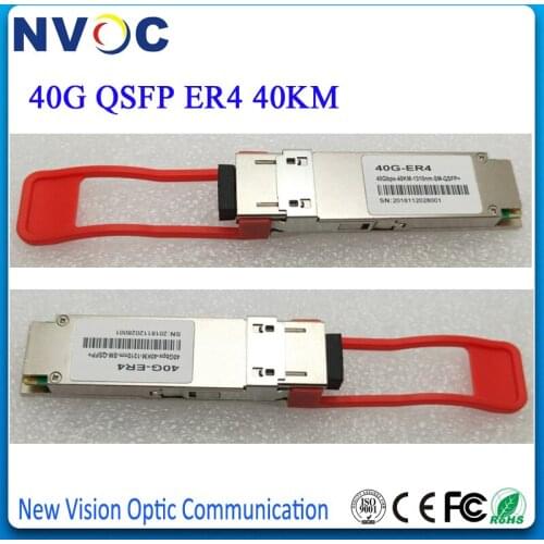 2Pcs/Lot,40G QSFP ER4 Fiber Transceiver Module,40G QSFP+ ER4 SMF CWDM-1271nm 1291nm 1311nm 1331nm 40KM LC Optical Transceiver