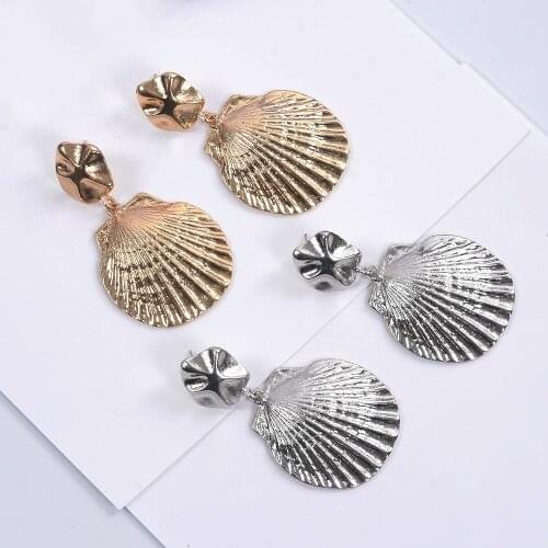 2020 New Geometric Heavy Metal Exaggerated Big Earrings Ladies Retro Fashion Statement Dangle Earring Jewelry Female Accessories