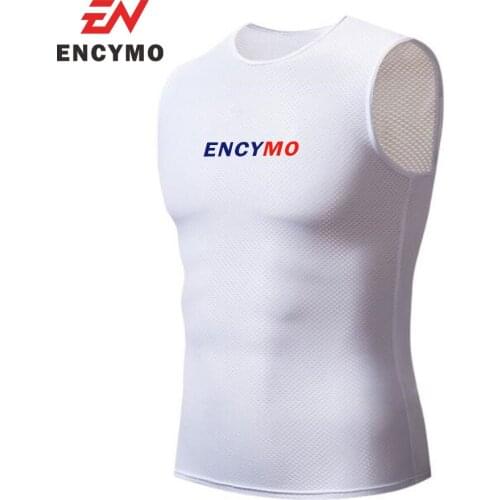 2021 ENCYMO Mens Quick Dry Mesh Cycling Vest Summer Sleeveless Breathable Riding Areo Gilet Sports Undershirt for Walking Vests