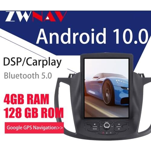 4+128G Tesla Screen For 2013 2014 2015 2016 2017 2018 2019 Ford KUGA Android10 Unit Car Multimedia Player GPS Audio Radio Stereo