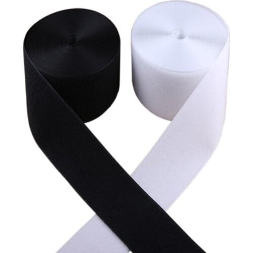 50 Yards Velcros Fastening Belt Hook and Loop Fasteners Diy Crafts Supplies Sewing Bags Shoes Clothing Accessories Black & White