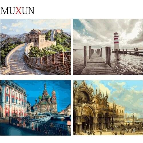 5d Diamond Painting Landscape Full Diamond Art House Architecture Embroidery Cross Stitch Mosaic Home Decoration Christmas Gift