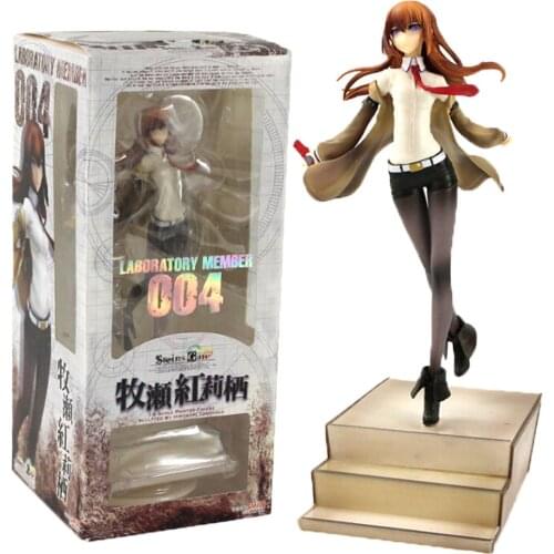26cm Anime Steins Gate 004 Makise Kurisu 1/8 Scale Painted PVC Action Figure Collectible Model Toy for Kids