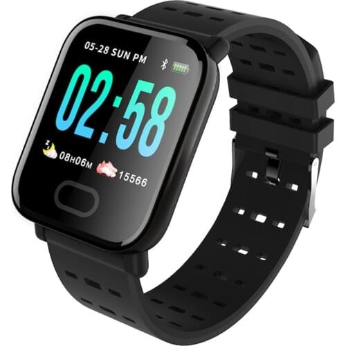 Digital Male Wrist Watch With LED Display Color Screen Smart Bracelet Real-Time Heart Rate Blood Pressure Monitoring TT