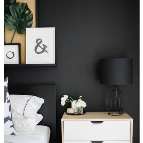 Matte Black Home Decorative Films Waterproof Wall Stickers PVC Self-adhesive Wallpaper Living Room Wall Decor Antiwear Stickers