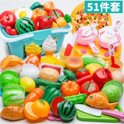 Childrens fruit cut and happy toy package boy play house vegetables baby can cut kitchen girl cut fruit