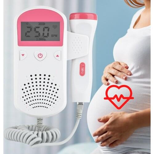 Fetal Doppler Upgraded Fetal Home Pregnancy Heart Rate Monitor Baby Fetal Heart Rate Detector LCD Display No Radiation