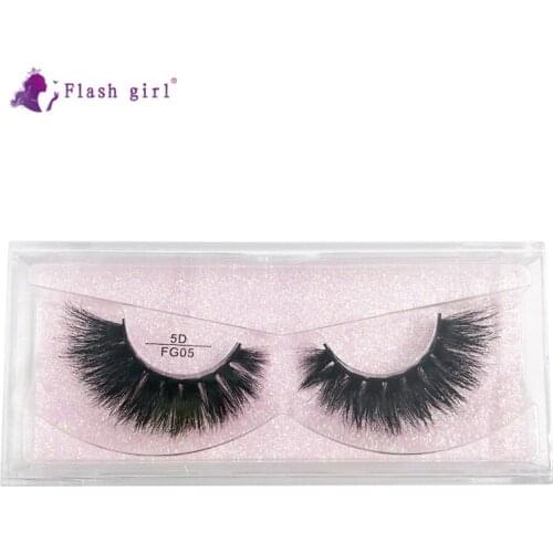 Flash Girl 5D Reak Mink Eyelashes FG05 Handmade Cruelty Free Eye Lashes Reusable Thick Eyelash Extension Makeup Tools
