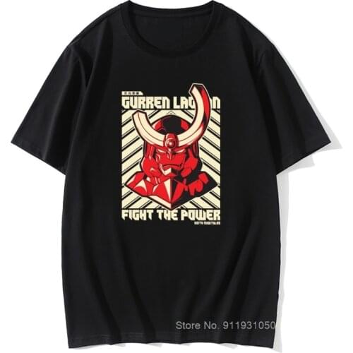 Summan Mens Quality Print Tengen Toppa Gurren Lagann T shirt 2020 New Arrival Japanese Anime Design XS-3XL Big Size T Shirt