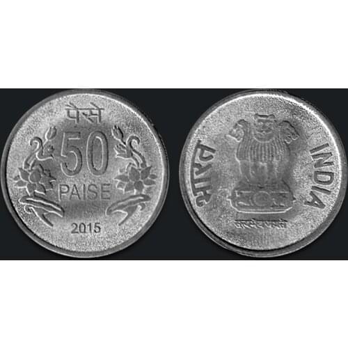 India 50 Paisa New Genuine Original Coins 100% Real Issuing Coins Unc