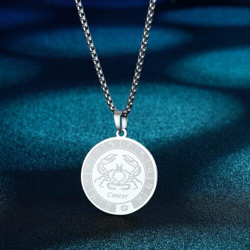 Chandle Cancer Pendant - Zodiac sign Necklace