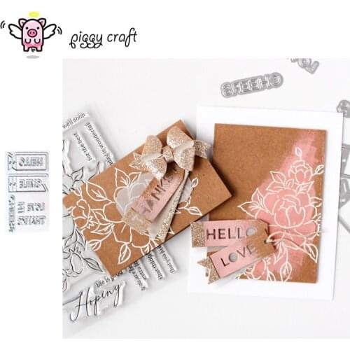 Piggy Craft metal cutting dies cut die mold Label letter frame Scrapbook paper craft knife mould blade punch stencils dies