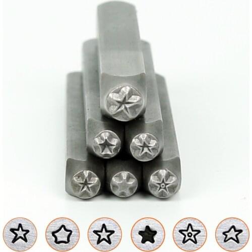 RCIDOS Star Metal Jewelry Design Stamps,DIY Bracelet/jewelry symbols steel stamp,price for 1pcs