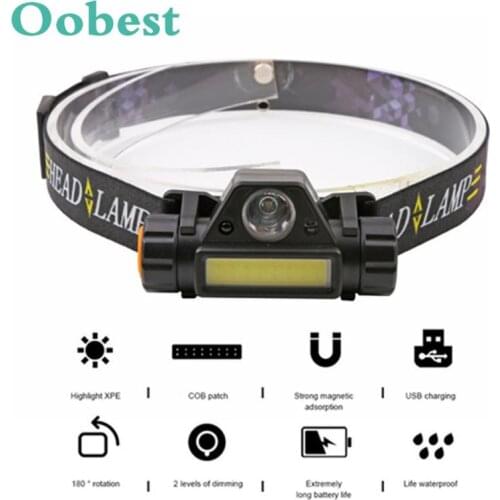 Mini COB LED Headlamp XPE+COB Headlight Waterproof T6 Head Flashlight Torch Lanterns For Camping Hiking Fishing Light 1200LM