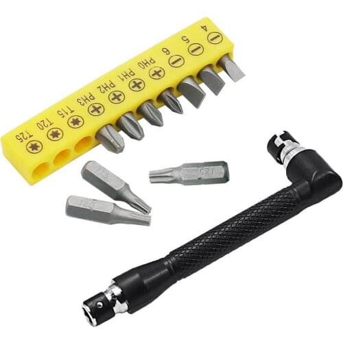 L-shaped Dual Head Mini Socket Wrench 1/4 Inch 6.35mm Screwdriver Tool Key Utility Tools Mobile Phone Repair Tool Drill Set