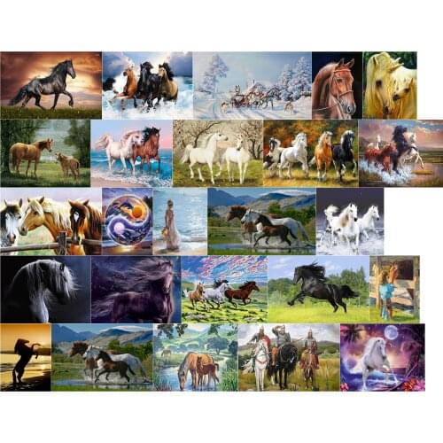 A25790 Horse Sunset cross stitch kit people 18ct 14ct 11ct count canvas stitches embroidery DIY handmade needlework