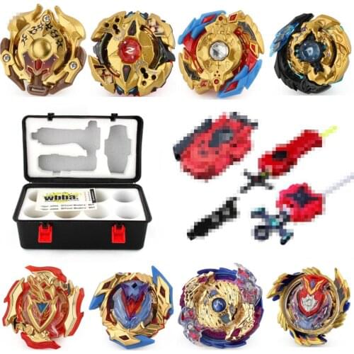 Toupie Spinning Top Metal Fusion Set Storage Box Top burst bey 4D With Launcher Toy B122 B125 B127 B128