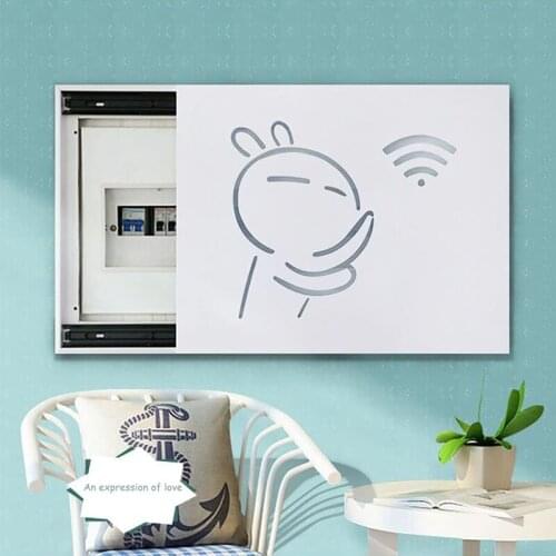 Meter box wall decoration punch-free meter box decoration Nordic style hollow frame cover home WiFi distribution box block