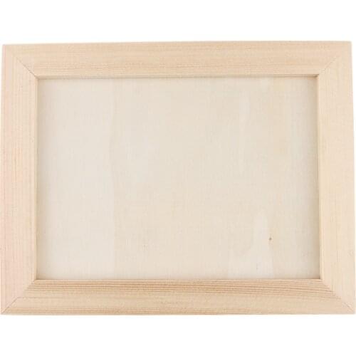 Unfinished Wood Frame - Wooden Picture Frame, Natural Wooden Frame, for Desk Table Top, Home, Office, All Occasions