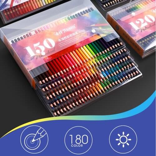 New 120/150/180Color Pencil watercolor Pencils Wood Soft Oil Color Pencil for Artist Office School Drawing Sketch Art Supplies