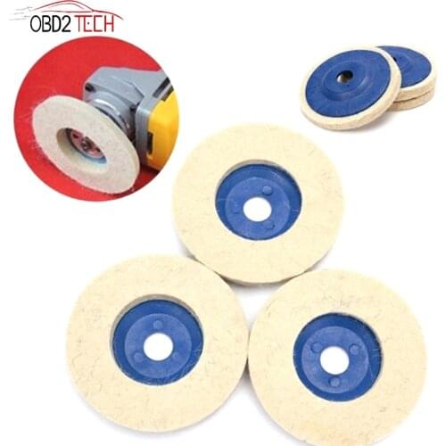 100mm Wool Polishing Wheel Beige Buffing Pads Grinding Angle Grinder Wheel Felt Polisher Disc For Ceramic Metal Glass Plastic