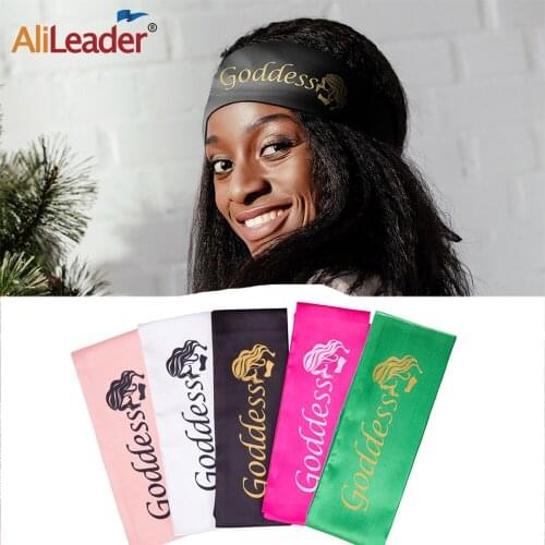 Alileader Black Pink Green White Satin Edge Laying Scarf Edge Wraps For Hair Wigs Godeless Satin Edge Scarves Silk Headband