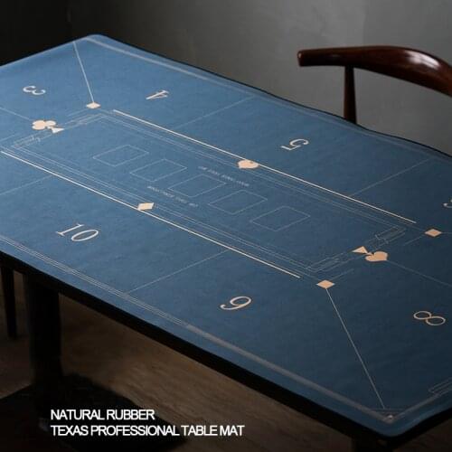 Suede Rubber Texas Hold'em Pokers Tablecloth 1.2m / 1.8m Deluxe Table Cloth Printing Casino Board Games Mat Home Gaming Desk Pad
