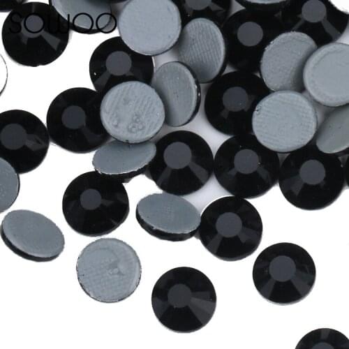 SS6 Jet color similar SWA Rhinestone1440pcs/lot High quality Hotfix Rhinestones use for high-end clothing SOWOO