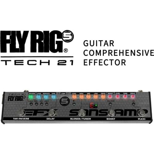 Tech-21 flying rig 5 V2 plastic glass SansAmp guitar multi effect pedal fl5-v2