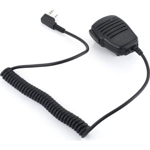 Rainproof 2-pin Shoulder Remote Speaker Mic Microphone PTT for Kenwood Wouxun Puxing Baofeng Two Way Radio 2pin