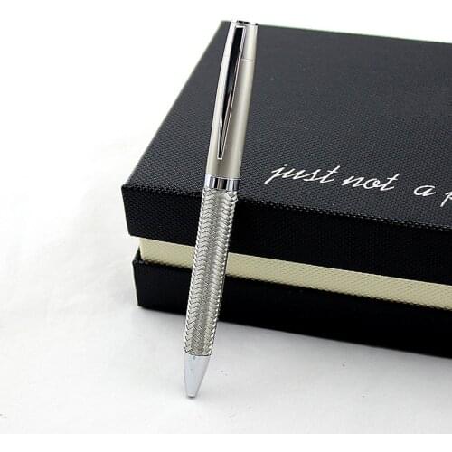 High-quality luxury Platinum Line Braid Platinum stainless steel Business office Medium nib Ballpoint Pen
