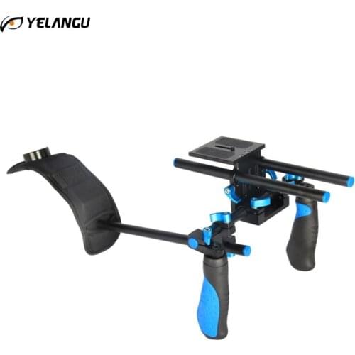 YELANGU Professional DSLR Dual Handle Shoulder Mount Rig Video DV Accessories For Canon 5D2 5D3 7D 70D 60D 5D Mark III D810 D610