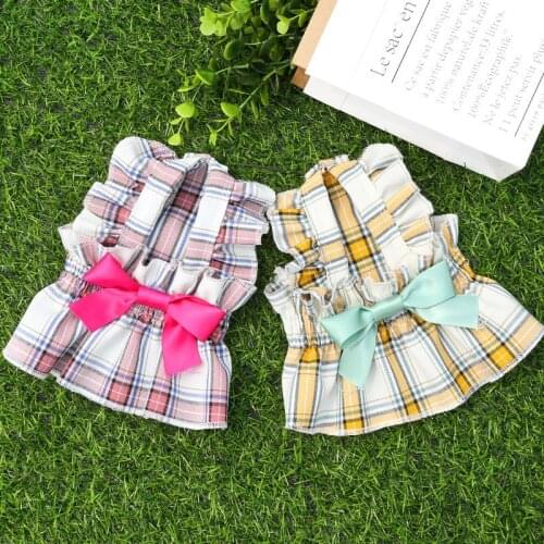 New Summer Fashion Sweet Pet Pleated Skirt Cute Dog Skirt Princess Dresses Soft Comfortable Dogs Clothes Dog Dresses Hot Sale