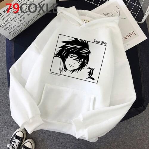 Death Note hoodies female anime y2k aesthetic harajuku Ulzzang female hoddies streetwear