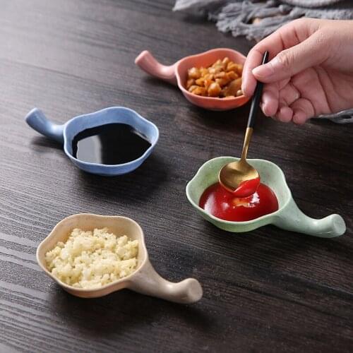 1/2pcs Mini Cute Love Heart Shape Wheat Straw Bowl Vinegar Seasoning Solid Soybean Dish Sauce Salt Snack Small Plate Kitchen