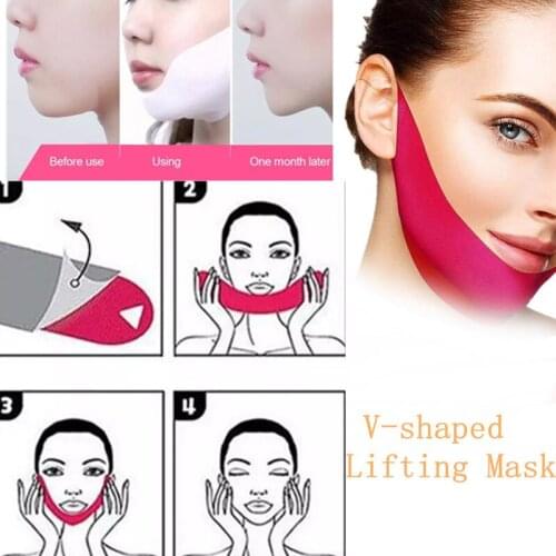 1/3/5pcs V Face Firming Slim Chin Lift Beauty Makeup Women Double Ear Type Slimming Bandage V-shaped Lifting Mask