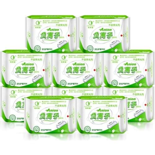 Winalite Lovemoon Sanitary Napkins Pantiliner WinIon Anion Sanitary Napkins Pantiliner Anion Pads (16 Packs x 24 Pads)
