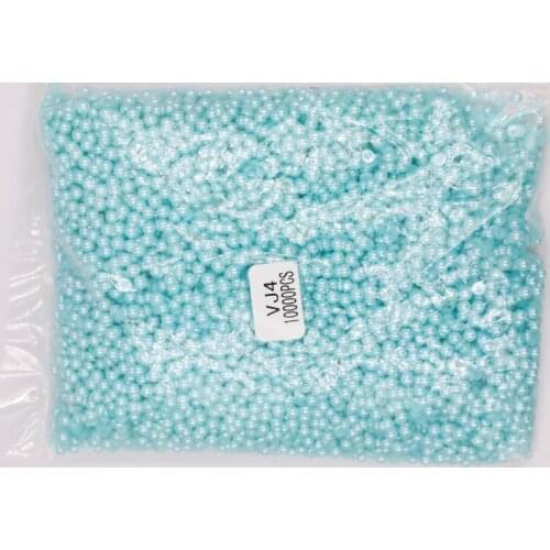 2mm,4mm,6mm,8mm,10mm,12mm,14mm Aquamarine Color Flat back ABS round Half Pearl beads, imitation plastic half pearl beads
